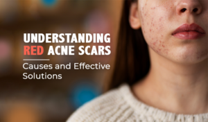 Red acne scars